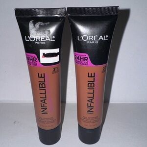 x2 - 311 CREME CAFE ~ L'Oreal INFALLIBLE TOTAL COVER Weightless Feel FOUNDATION